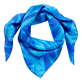 Pañuelo de seda unisex con estampado Les Draps Froissés Azul neptuno vista trasera