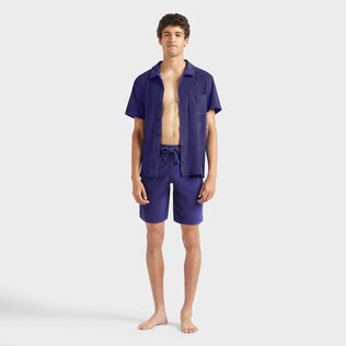 Terry Bermuda Shorts Solid Midnight details view 1