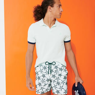 Men Swim Shorts Starfish Dance Flocked Glacier details view 1