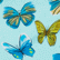 Butterflies Badeshorts für Mädchen Lagune 