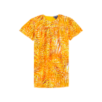 女童 Palm Leaves 毛圈布棉质连衣裙 Mango 正面图