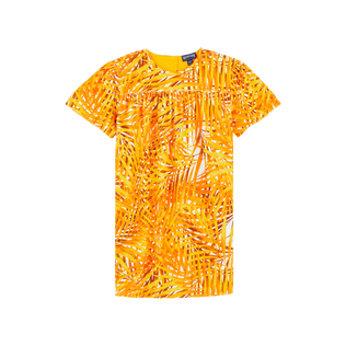 女童 Palm Leaves 毛圈布棉质连衣裙 Mango 正面图