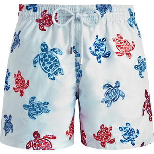 男士 Tortue Multicolore 刺绣游泳短裤 - 限量款 White 正面图