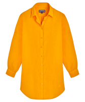 Chemisier donna in lino tinta unita Mango vista frontale