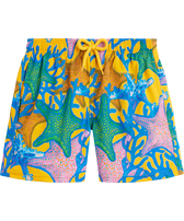 Boys Stretch Swim Shorts Glowed Stars Corn front view