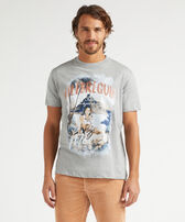 Men Cotton T-shirt VBQ Moorea Heather grey front worn view