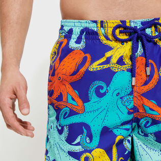 男款 Long classic 印制 - 男士 Octopussy 长款游泳短裤, Purple blue 细节视图3