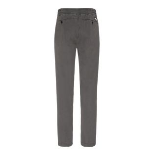 Men Tencel Cotton Elastic Waist Pants Anthracite back view