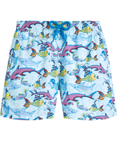 Boys Ultra-Light and Packable Swim Trunks French History Thalassa front view