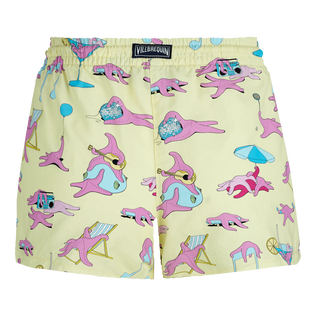 Women Swim short Jeux de Plage Yellow back view