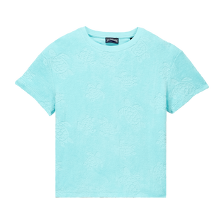 Camiseta de felpa con cuello redondo y estampado Rondes des Tortues para niños Thalassa vista frontal