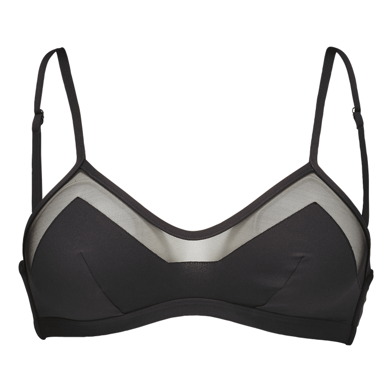 Women Bikini Top Transparency Effect - Lovely - Black - Size M - Vilebrequin