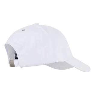 Unisex Cap Solid White back view