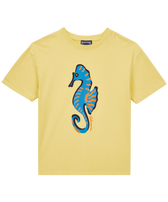 T-shirt en coton garçon Seahorse Tournesol vue de face
