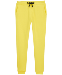 Hombre Autros Liso - Pantalones de chándal en algodón de color liso para hombre, Limon vista frontal