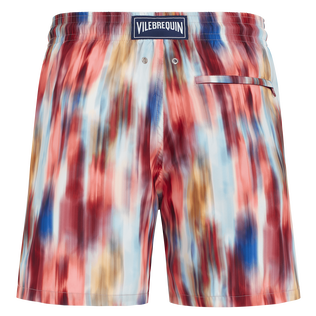Men Swim Shorts Ultra-light and Packable Ikat Flowers Multicolor back view