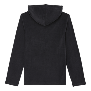 T-shirt manche longue à capuche en éponge Noir vue de dos