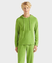 Camiseta de manga larga con capucha de tejido terry para hombre Camouplage vista frontal desgastada