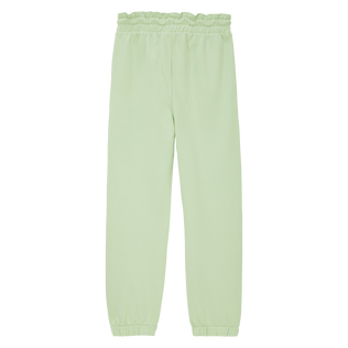 Pantalon jogging en coton fille logo imprimé Citronnelle vue de dos