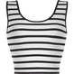 Haut de maillot de bain femme tankini Rayures Noir / blanc vue de face