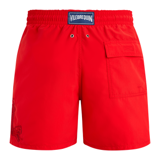 Maillot de bain homme brodé The Year Of The Snake Coquelicot vue de dos