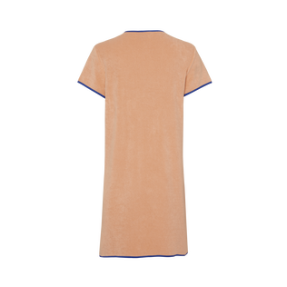 Women Terry Dress VBQ Line Blush back view