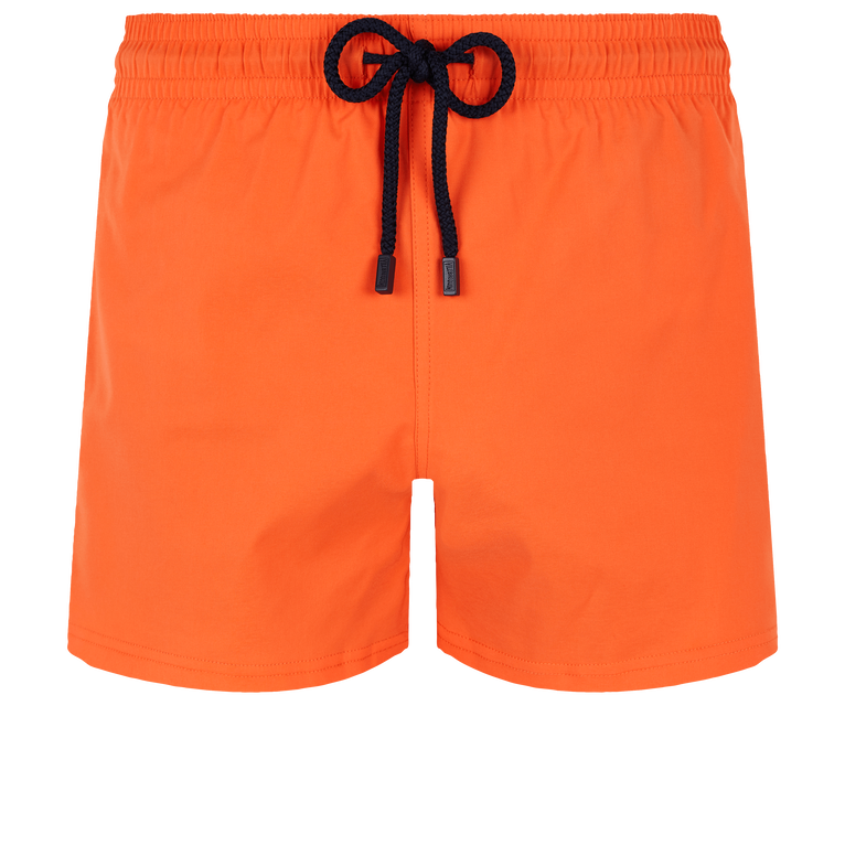 Men Swimwear Short And Fitted Stretch Solid - Man - Orange