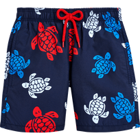 Boys Swim Trunks Tortues Multicolores Navy front view