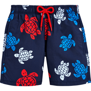Boys Swim Shorts Tortues Multicolores Navy front view