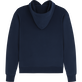 Felpa uomo in cotone con cappuccio VBQ71 Ski Blu marine vista posteriore