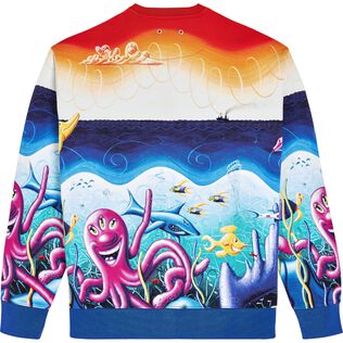 Men Cotton Sweatshirt Mareviva - Vilebrequin x Kenny Scharf Multicolor back view