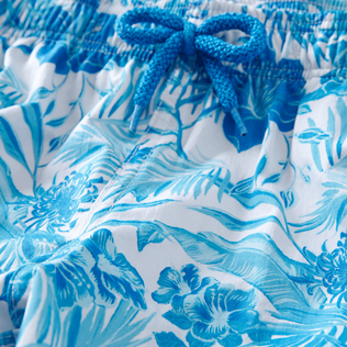 Maillot de bain stretch garçon Tahiti Flowers Blanc vue de détail 1
