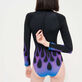 Women Rashguard Long-Sleeves One-piece Swimsuit Hot Rod 360° - Vilebrequin x Sylvie Fleury Black details view 2