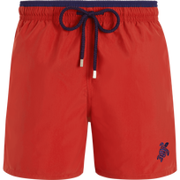 Men Swim Trunks Bicolor Brick front view