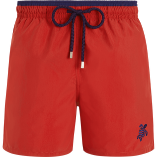 Men Swim Trunks Bicolor Brick front view