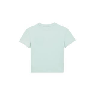 Camiseta de algodón orgánico con tortuga bordada para niño Pacifico vista trasera