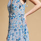 Women Maxi Dress Iris Lace- Vilebrequin x Poupette St Barth Azzurro dettagli vista 3