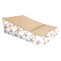 "Raffia-Effect" Floating Sun Lounger Starfish - VBQ x MX HOME White front view
