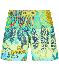 Pantalón corto de baño con estampado Jungle Rousseau para niña Jengibre vista frontal