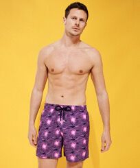 Men Ultra-light and packable Swim Trunks Hypno Shell Navy front worn view