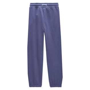 Pantaloni da jogging a tinta unita bambino Blu marine vista posteriore