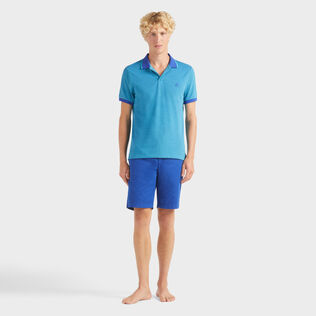 Men Organic Cotton Polo Shirt Solid Marrakech front worn view