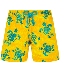 Boys Stretch classic Printed - Boys Swimwear Stretch Turtles Madrague, Yellow front view