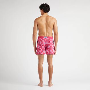 Bañador con estampado Flocked Turtle Heart Tahiti para hombre Grosella vista trasera desgastada
