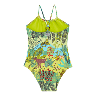 Girls One piece Printed - Girls One-piece Swimsuit Jungle Rousseau, Ginger back view