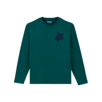 Men Cotton Long Sleeves T-shirt Embroidered Turtle Ivy 正面图