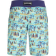 Men Swim Trunks Palms & Surfs - Vilebrequin x The Beach Boys Lazulii blue back view