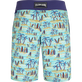 Uomo Altri Stampato - Costume da bagno uomo elasticizzato Palms & Surfs - Vilebrequin x The Beach Boys, Lazulii blue vista posteriore