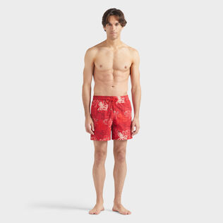 Men Embroidered Swim Trunks Octopussy - Limited Edition Lipstick front worn view