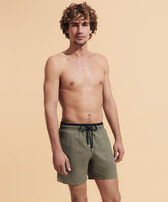 Men Swim Shorts Bicolor Olivier front worn view